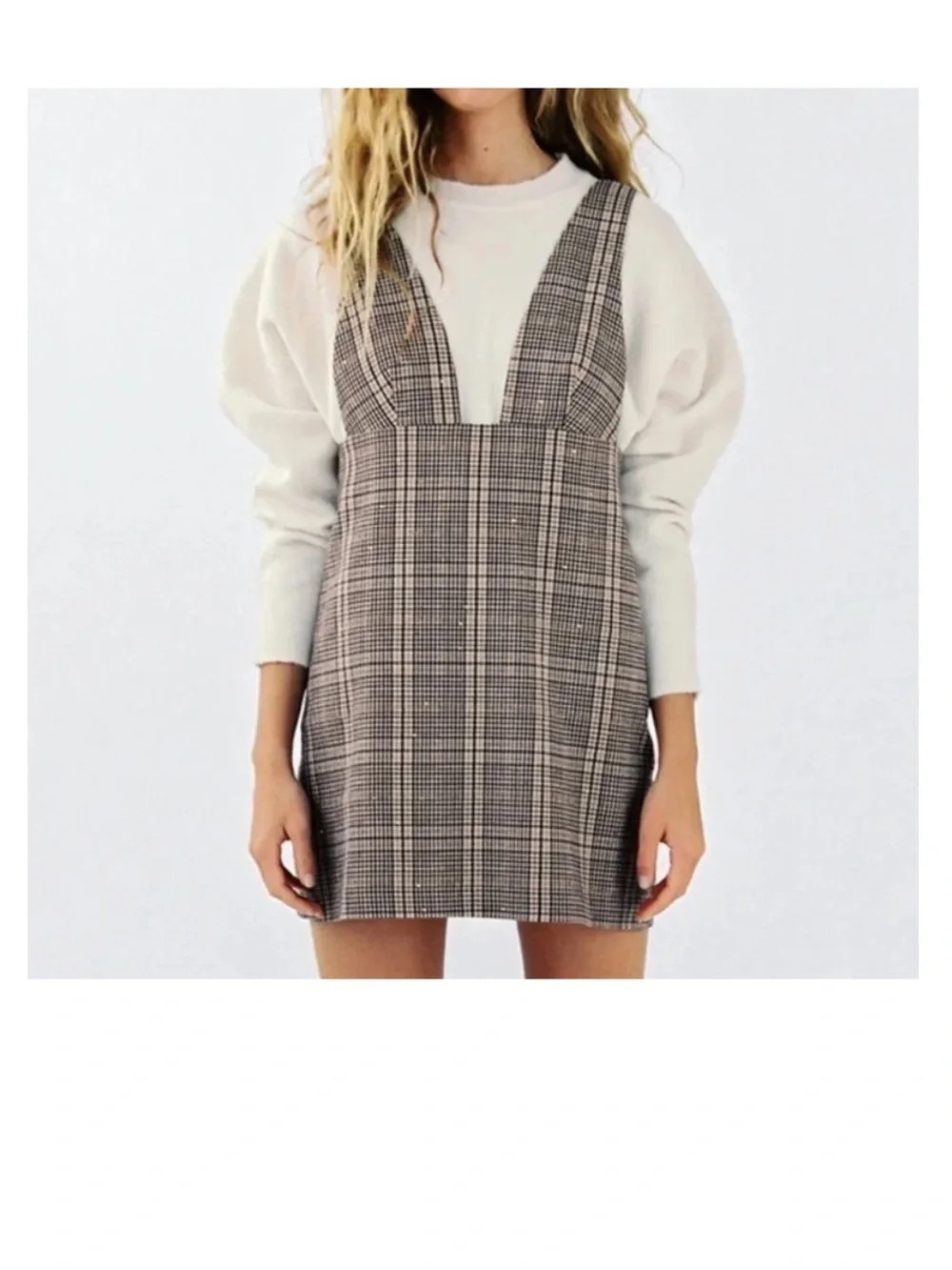 Zara plaid mini dress